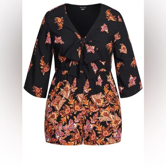 NWT City Chic Playsuit BoHo jumpsuit size XS/ 14 - Picture 3 of 12